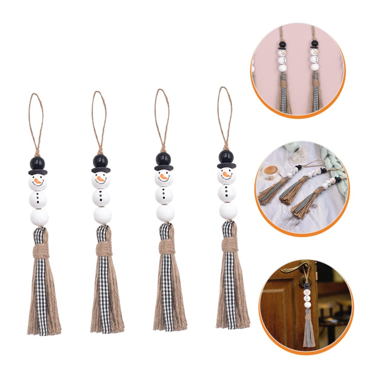 TOPBATHY 16 STK Quastenperlen ferienhaus Dekorationen perlengestuftes Tablettdekor weihnachtsdeko graceling frantzen Girlande aus Holzperlen weihnachtsschmuck zum aufhängen betäuben