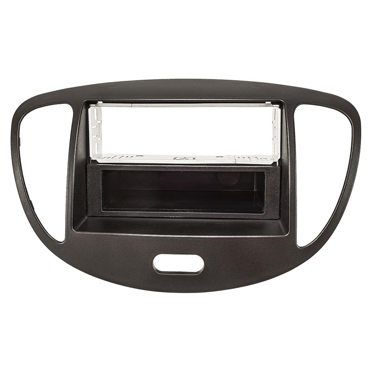 tomzz Audio 2419-032 Radioblende Metallschacht kompatibel mit Hyundai i10 2008-2013 schwarz