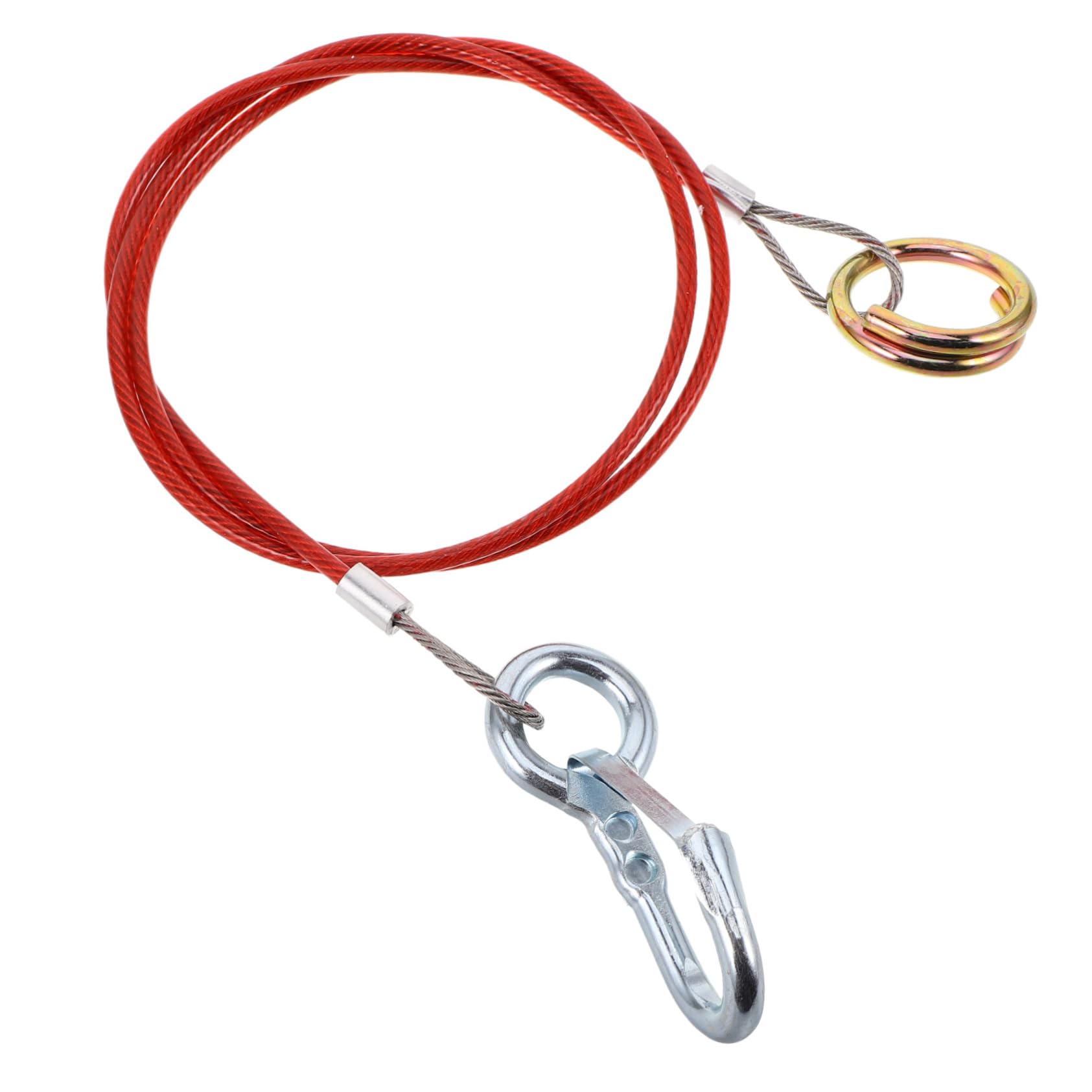 PartyKindom Trailer Breakaway Kit 1m/3.28ft Trailer Coiled Safety Cables Optimal Reach Tow Ropes for Rvs