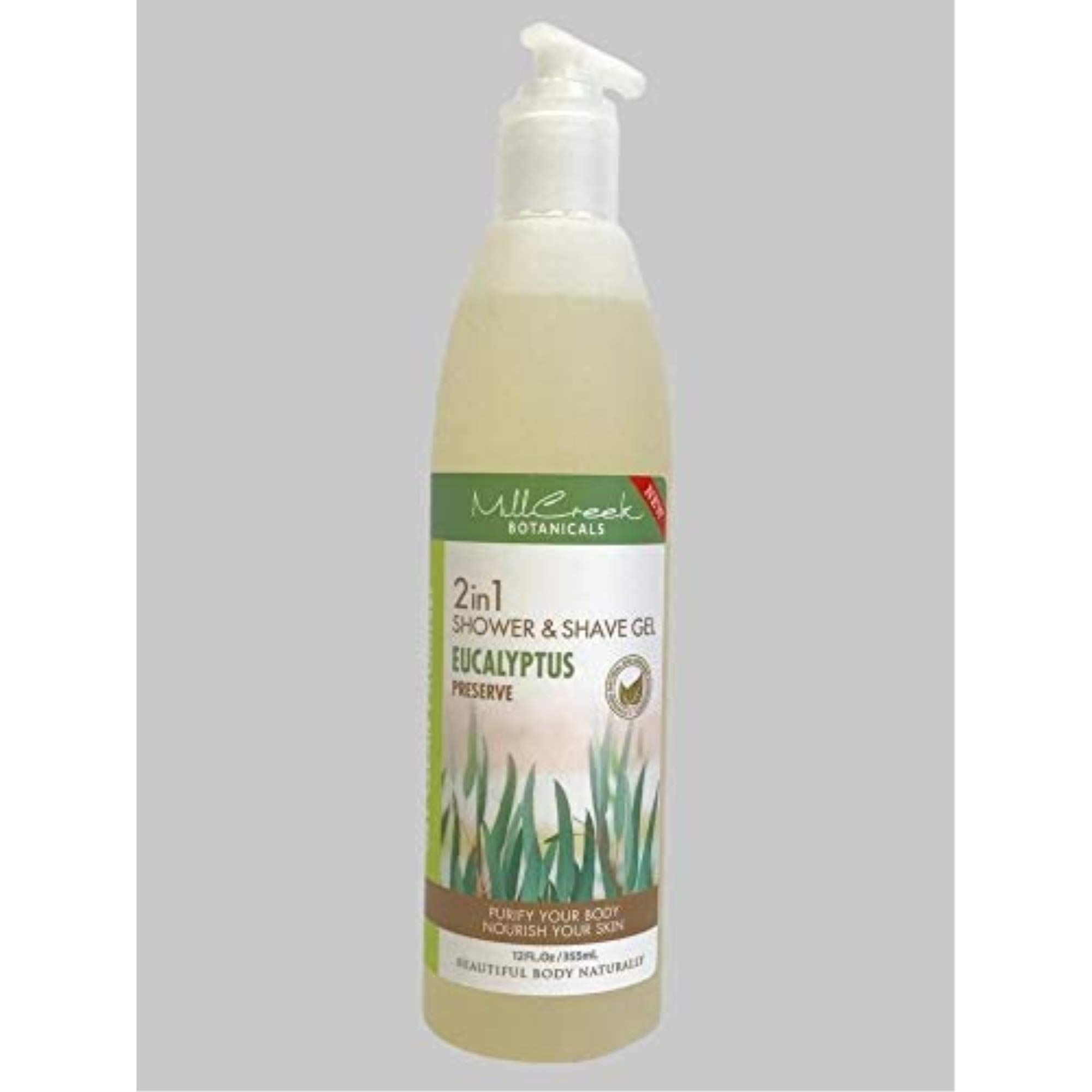 Mill Creek Peppermint 2-In-1 Shower & Shave Gel, Parabens Free, 14 Fluid Ounces (Pack Of 3)