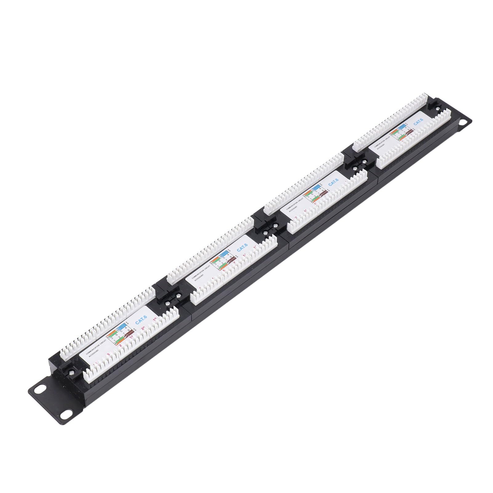 Panneau de Brassage Cat6 24 Ports, Panneau de Brassage Réseau RJ45 Haute compatibilité avec Gestion des Câbles, Panneau de Brassage Réseau pour Commutateur Ethernet Gigabit
