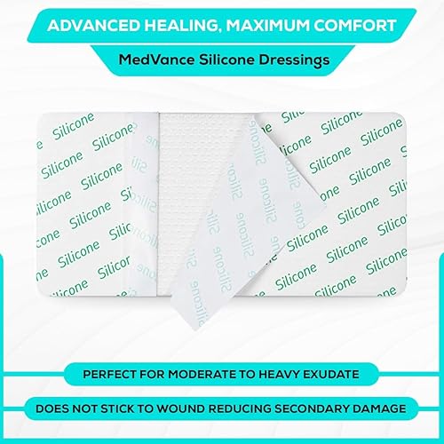 Vista 38 de MedVance TM Silicone - Apósito absorbente de espuma adhesiva de silicona, 6 x 6 pulgadas, caja de 5 apósitos