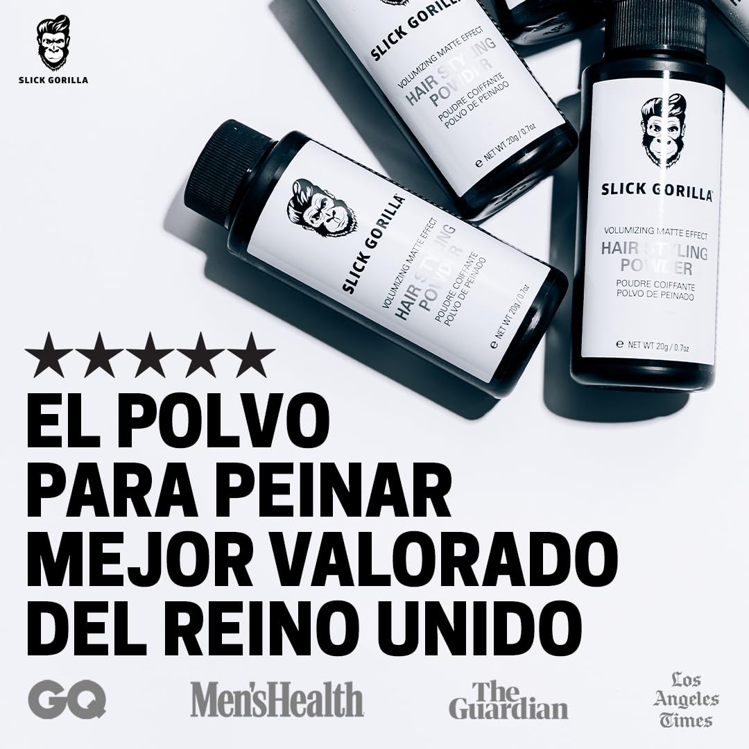 Slick Gorilla Polvo de Peinado para Hombres 20 ml | Polvo de Textura | Acabado Mate | Fijación 24 h | Aporta Volumen y Cuerpo | Ligero | No Pegajoso |Sin Brillo — view 4