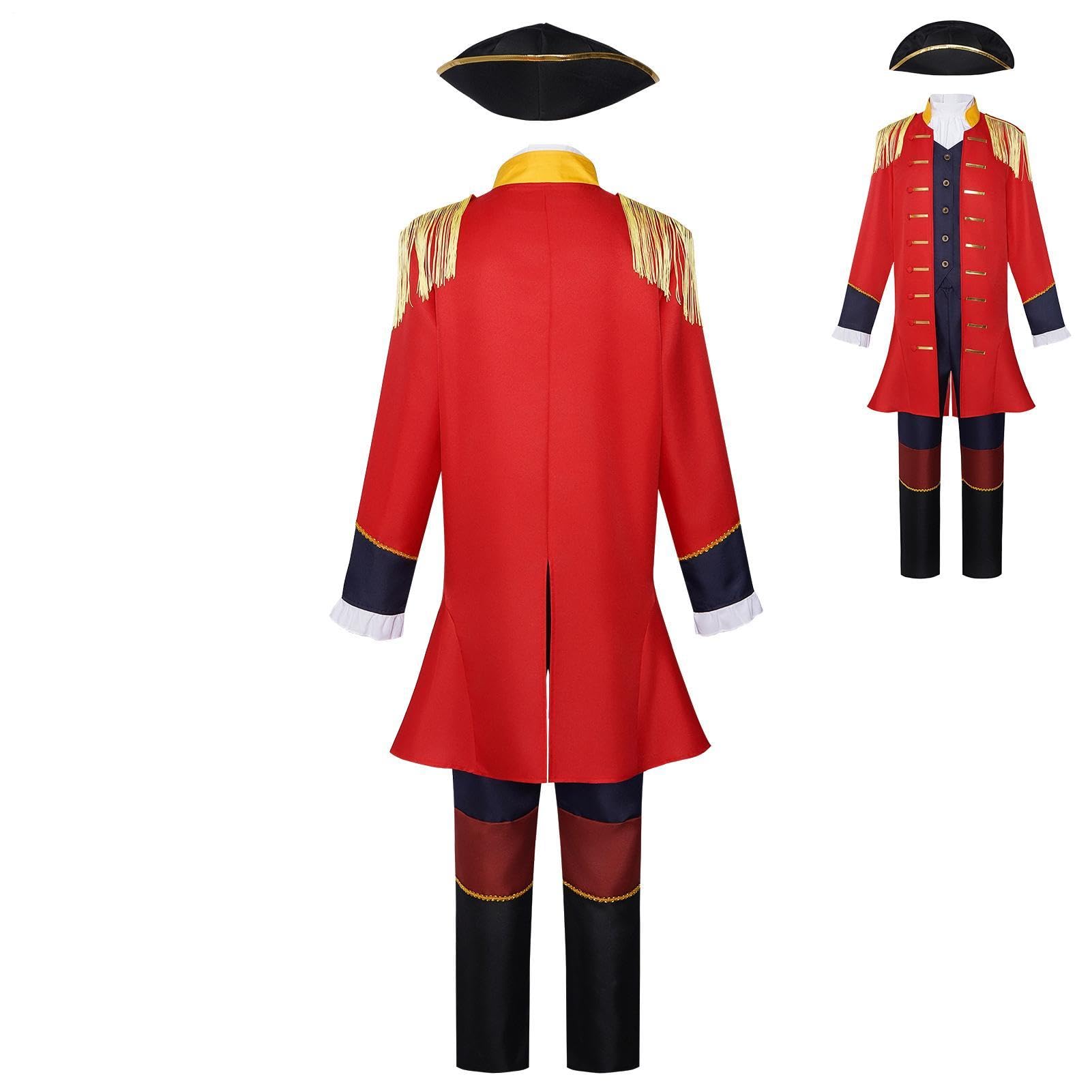 Costume del Fondatore Set Storico Patriottico: Cappotto, Giacca, Pantaloni