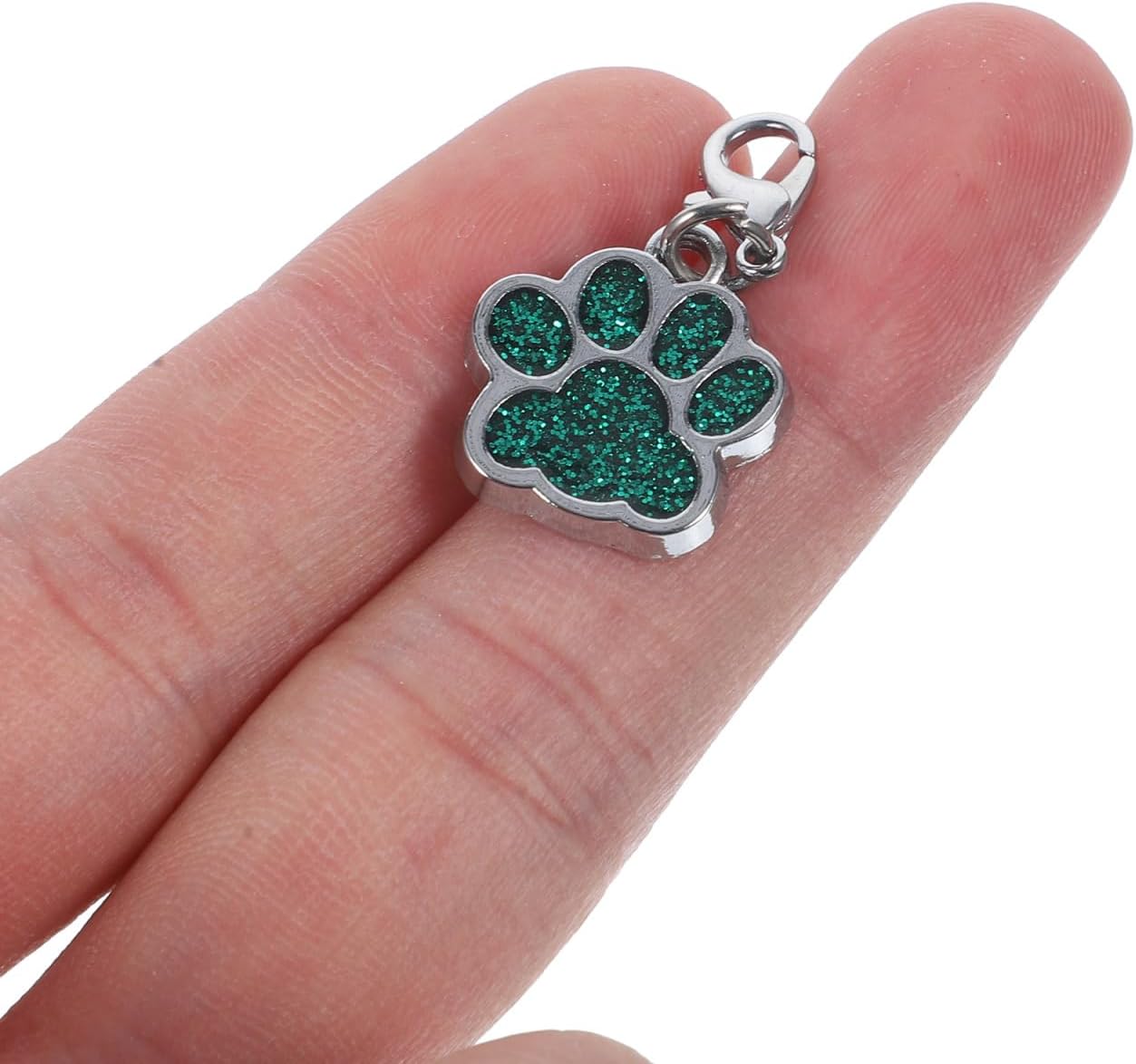 Healifty Zipper Pulls, 10 Pack Glittery Dog Paw Charms for Backpacks and Jackets, Colorful Enamel Zipper Replacement Extensions for Purses School Bags, Assorted Paw Print Pendants - Image 3