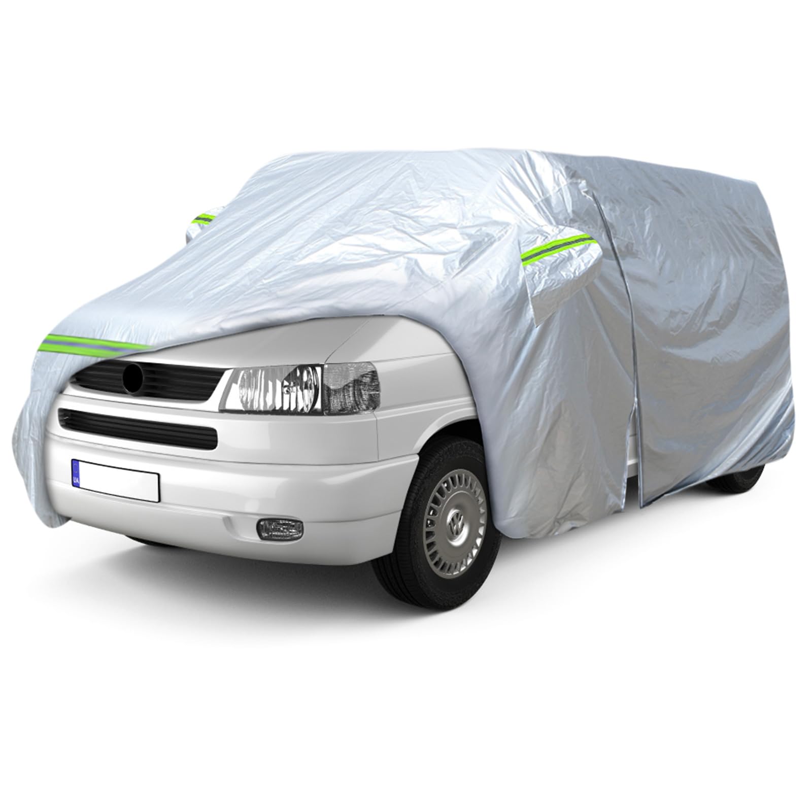 Autoabdeckung Vollgarage Ersatz für VW T4 SWB, 300D Wetterfeste UV-beständige Autoabdeckung Vollgarage Ersatz für VW Transporter Multivan Caravelle (für VW T4 SWB)