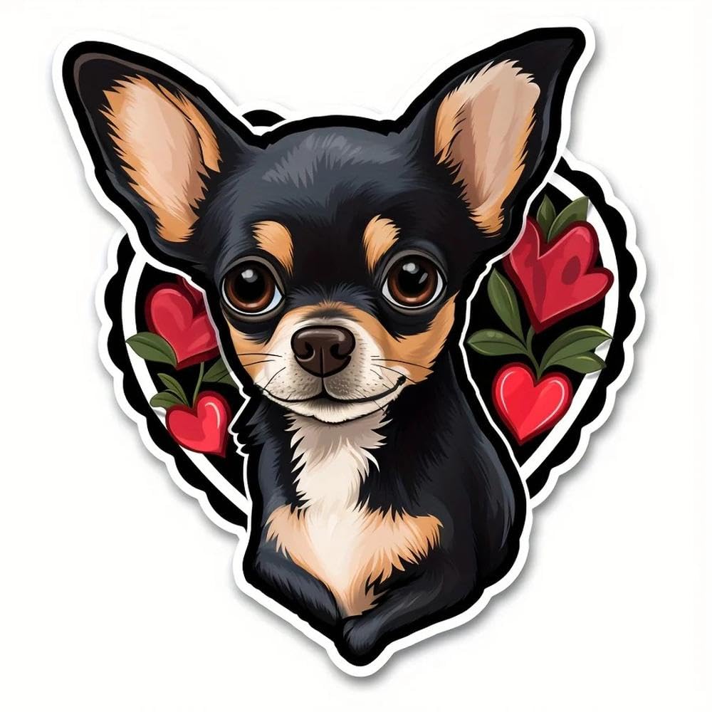 Chihuahua Dog Car Stickers Car Truck Van SUV Motorcycle Vinyl Decals Auto Window(Type A)