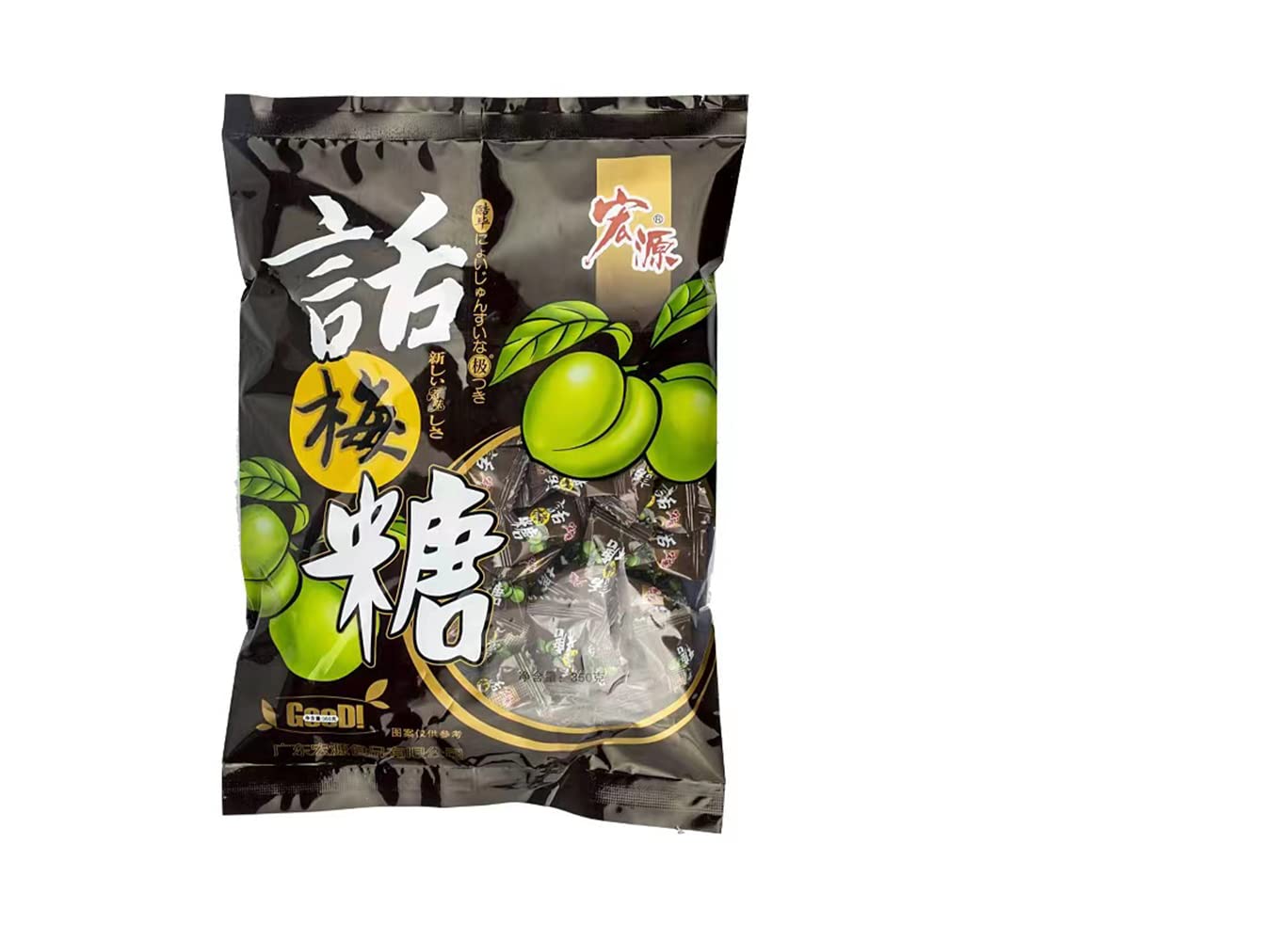 Hong Yuan Dried Plum Fruit Classic Hard Candy 350g, 1pack