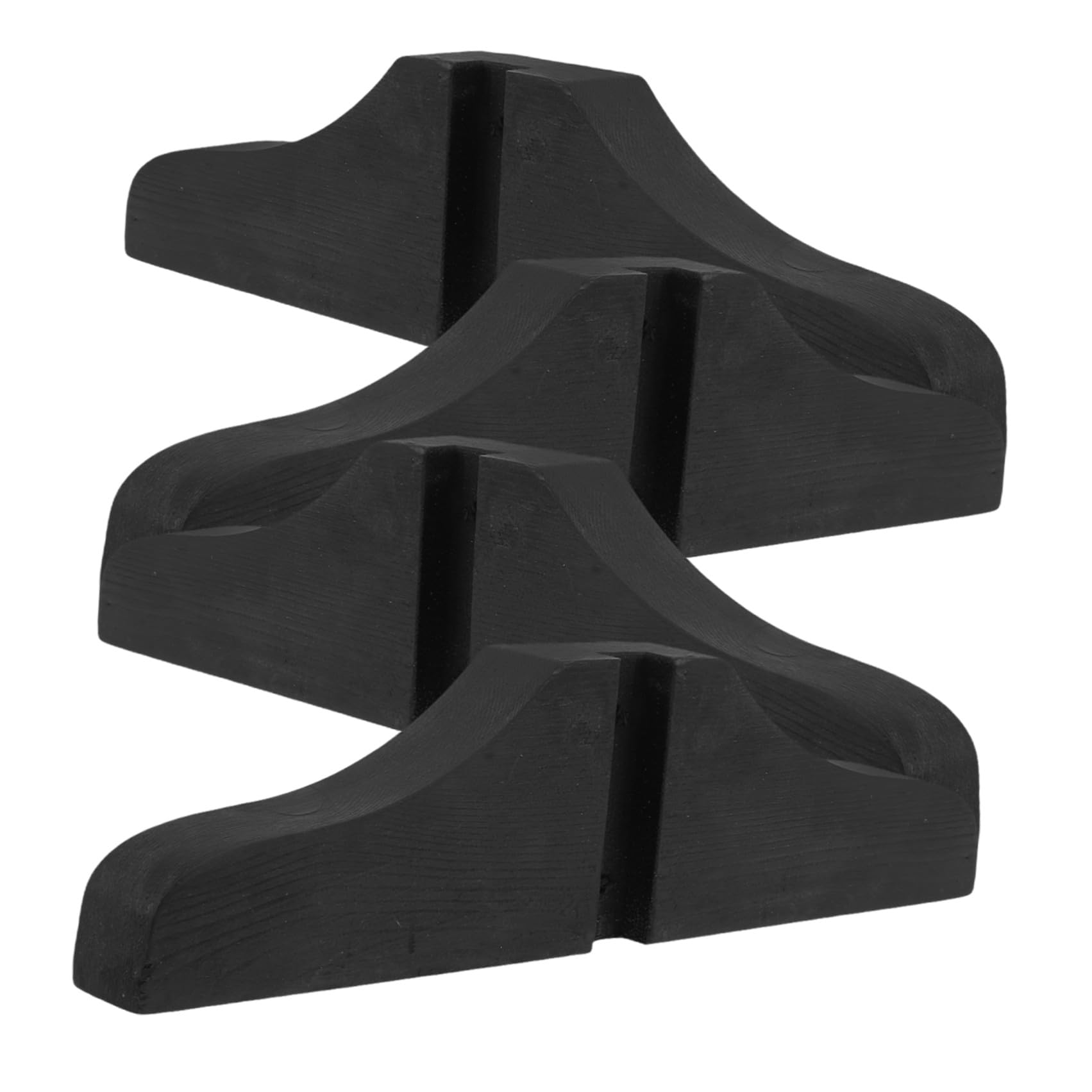 4 Pezzi Supporto per Divisorio Ambienti Pieghevole in Legno Nero