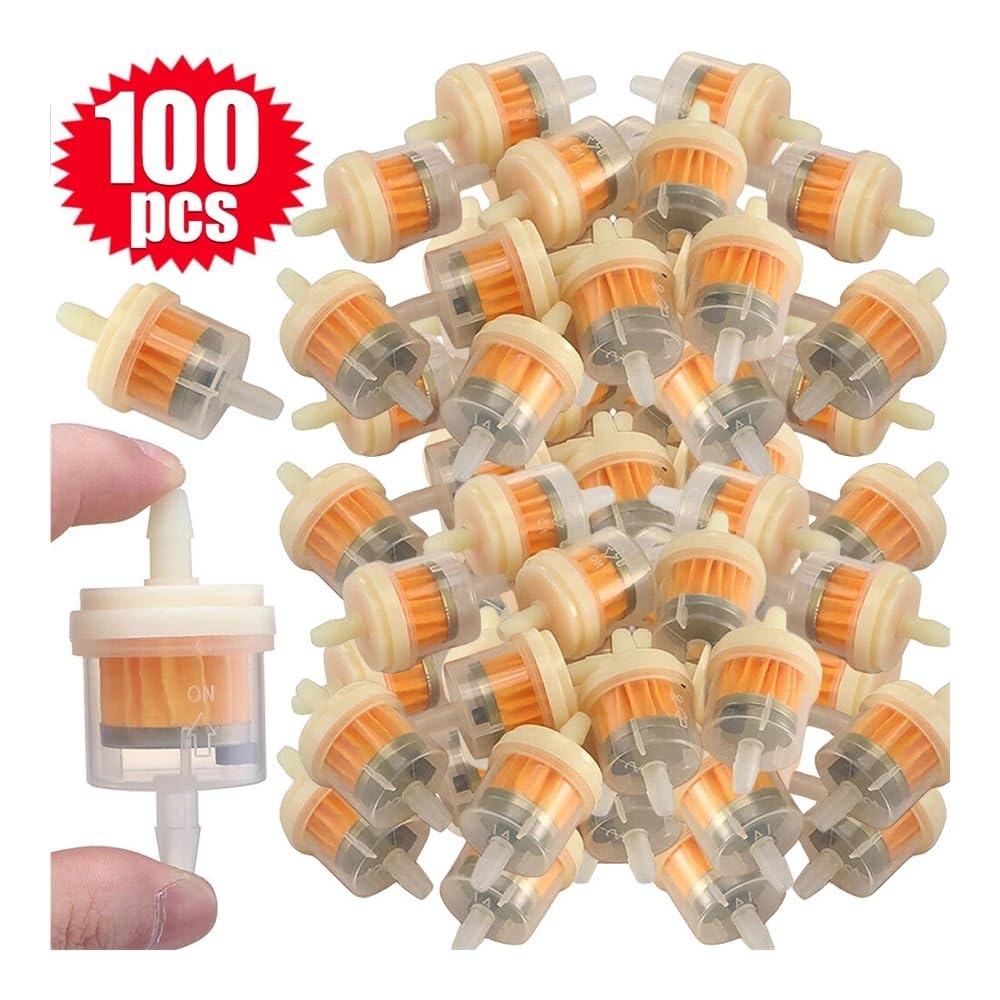 Filtri Dell'olio 100 Pezzi Filtro Olio Benzina Carburante Per Auto Pocket Bike Motociclo Ciclomotore Scooter Motocross Liquido Accessori