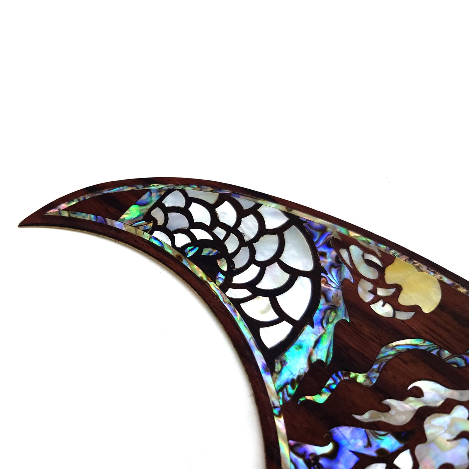 Guitar Pick Guard, Battipenna in abalone in palissandro autoadesivo for Chitarre acustiche folk D-45 Taylor(22)