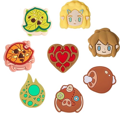 PAWSWORLD Tapas de agarre para el pulgar para Nintendo Zelda, 8 unidades, tapas de palanca de mando para interruptores, bonitos agarres de pulgar