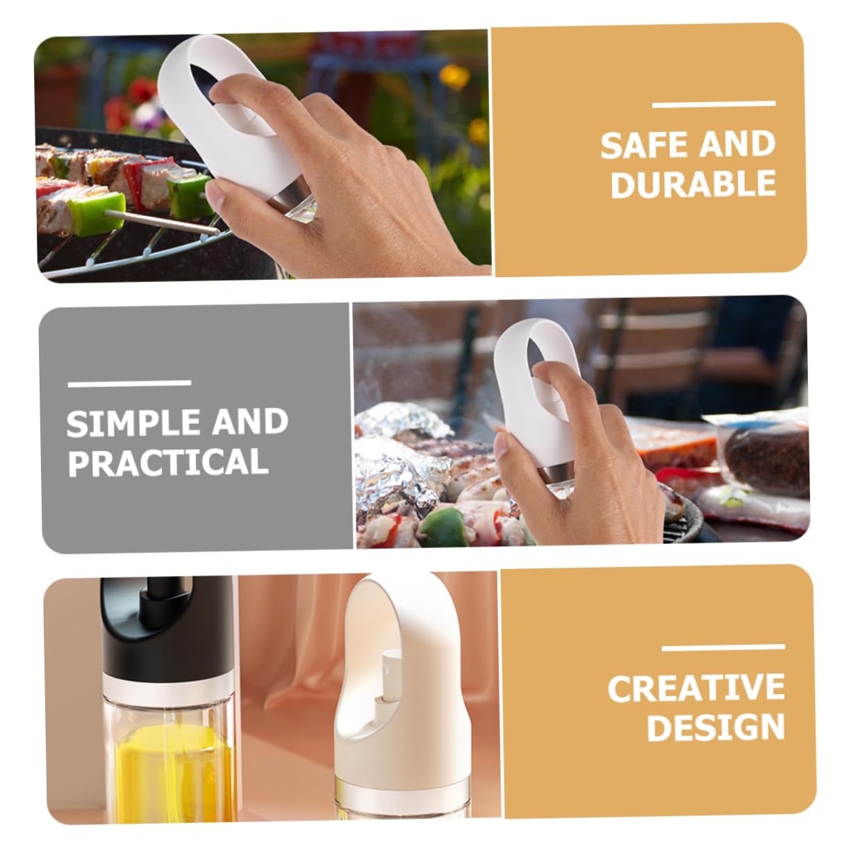 Cabilock Oil Sprayer Mister Ergonomic Soda Lime Glass Spray Bottle for Olive Oil for Kitchen Outdoor Barbecue and Healthier Cooking Convenient Low