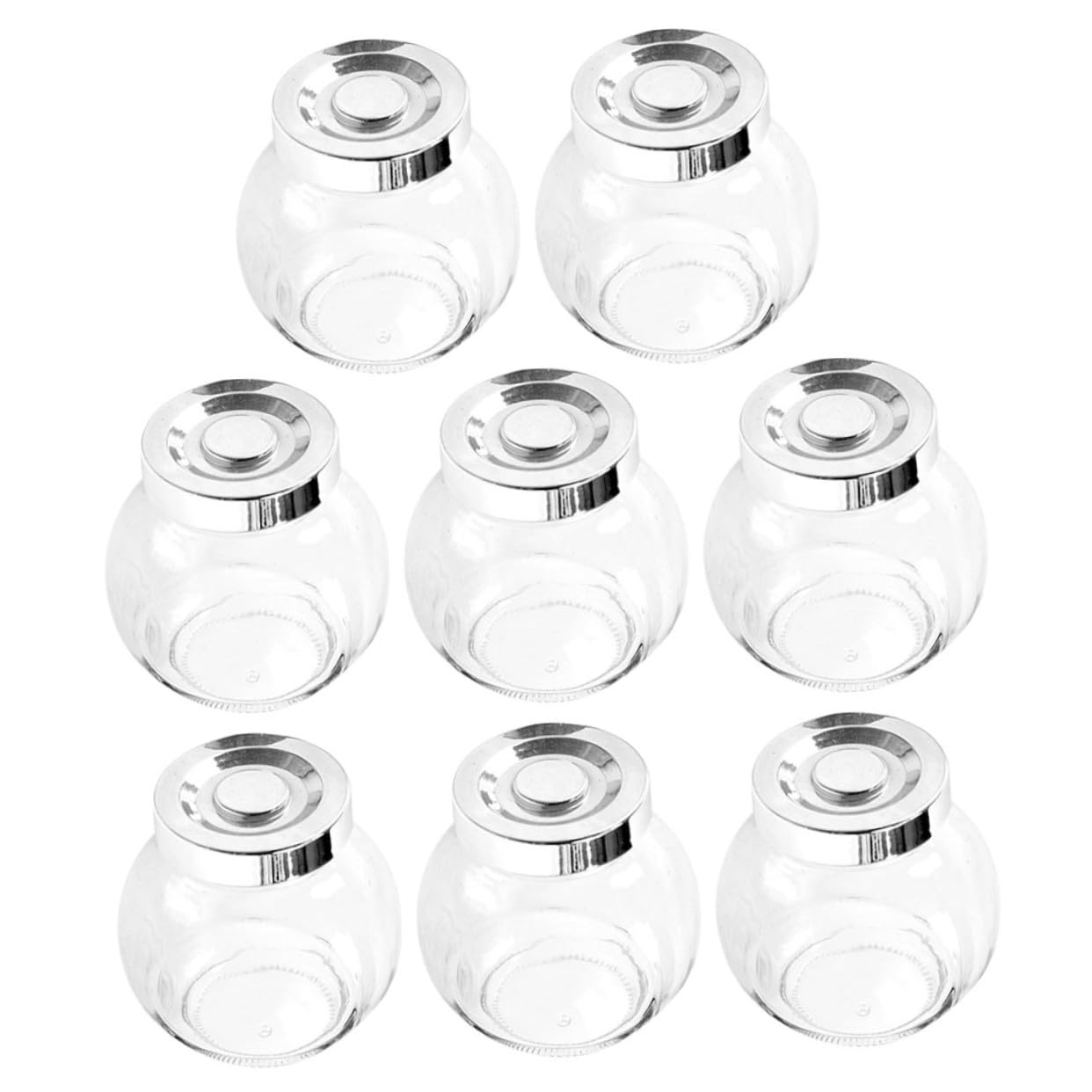 8 Stück Teiliges Runde Vorratsdosen Luftdichte Aufbewahrungsbehälter für Küche und Tee Transparente Küchen Gläser für Trockenfrüchte und Süßigkeiten Praktische Aufbewahrung für