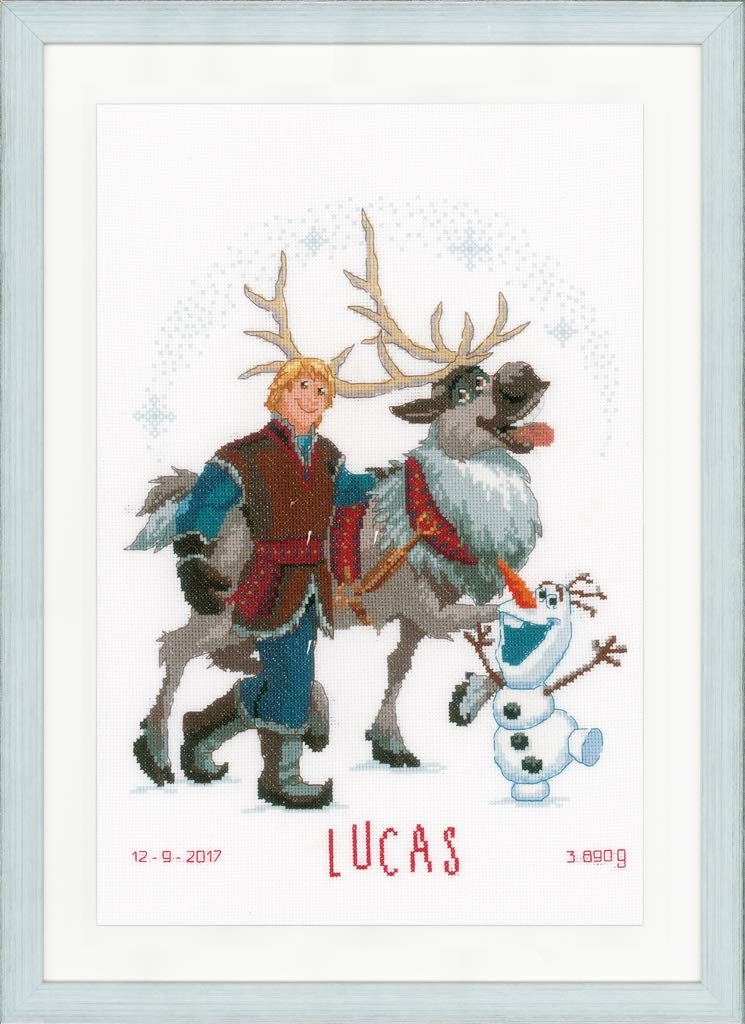 Vervaco Counted Cross Stitch Kit: Birth Record: Frozen - Always Up For Adventure, Assorted
