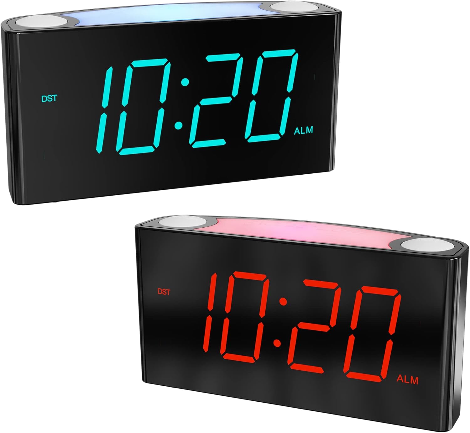 ROCAM Digital Alarm Clock for Bedrooms,7" Large LED Display