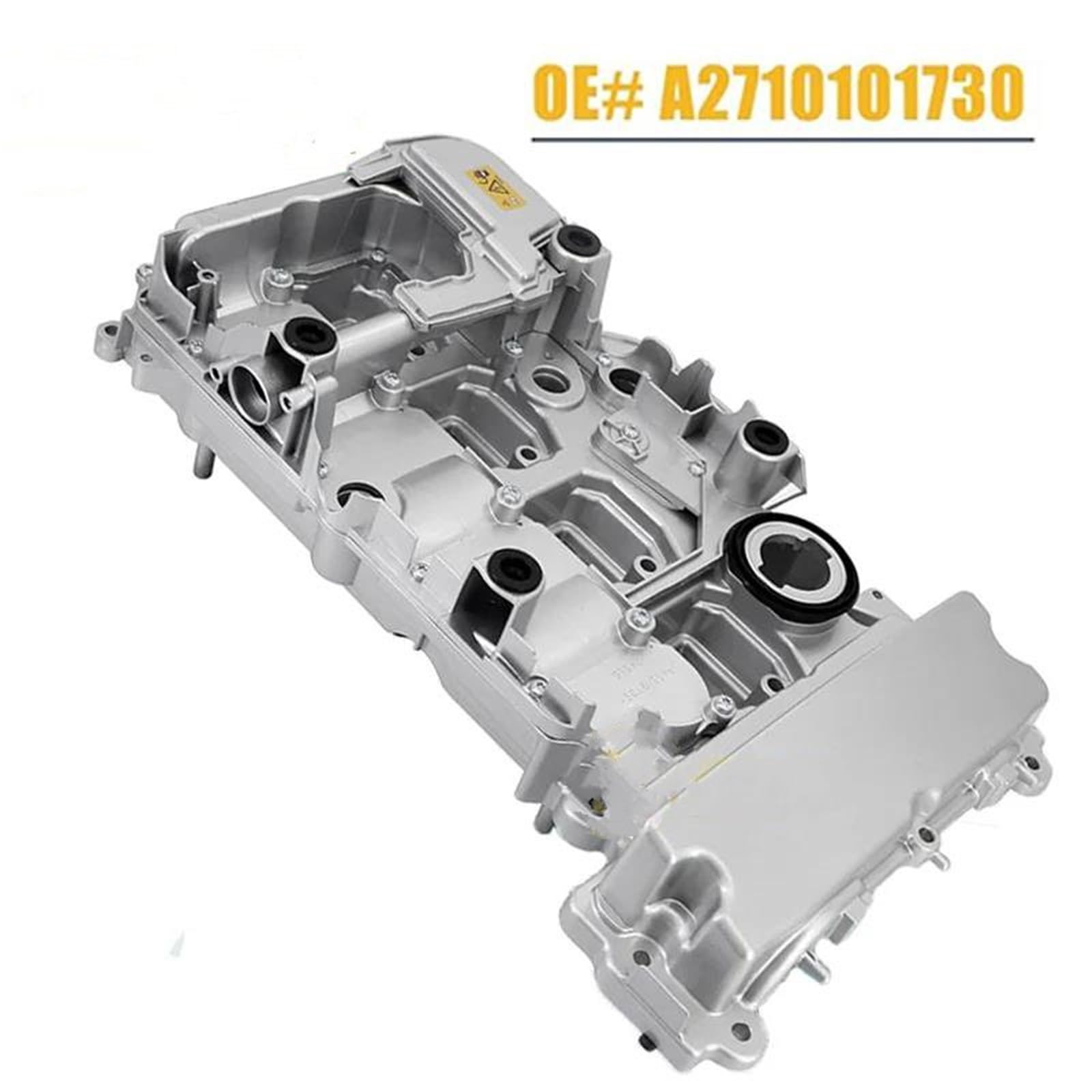 Coperchio valvola auto Coperchio Valvola In Alluminio Con Guarnizioni Per Mercedes Per Benz Per C200 C250 E250 SLK200 SLK250 L4 1.8L M271 A2710101730 2710101730 Punterie Valvola Motore