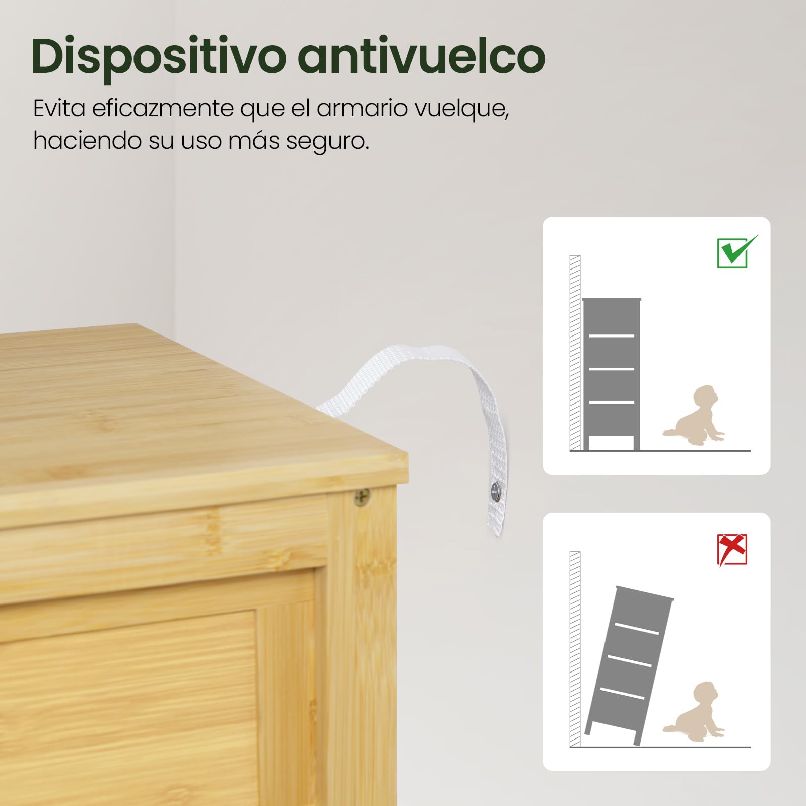 EUGAD Armario Baño con 4 Cajones, Cajonera de Bambú, Armario Estrecho Esquinero para Cocina, Baño y Dormitorio, Protección contra Polvo y Humedad, 30x30x80 cm