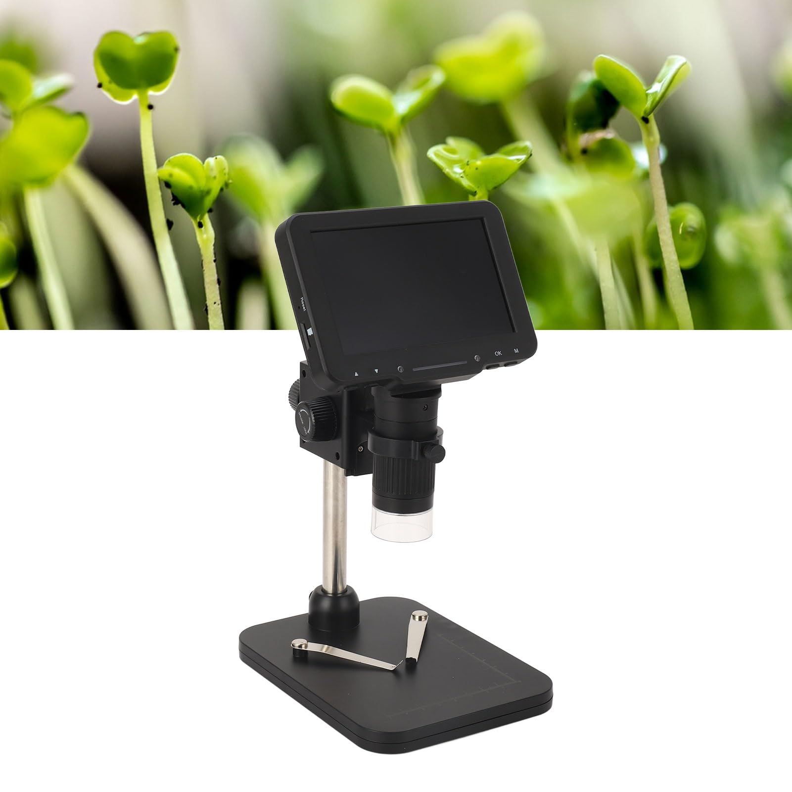 Mikroskop Lutowniczy, 5-calowy Mikroskop Lutowniczy IPS HD LCD, Powiększenie 1000X z 8 Diodami LED, Regulowane, Szerokie Zastosowanie, Mikroskopy USB