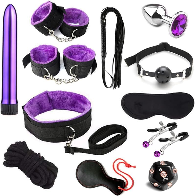 Fashion 12 Piece Nylon Pilates Training Set, Fun Wrist and Hip Exercise Equipment Cosplay Accessories [Purple], Couple Gift