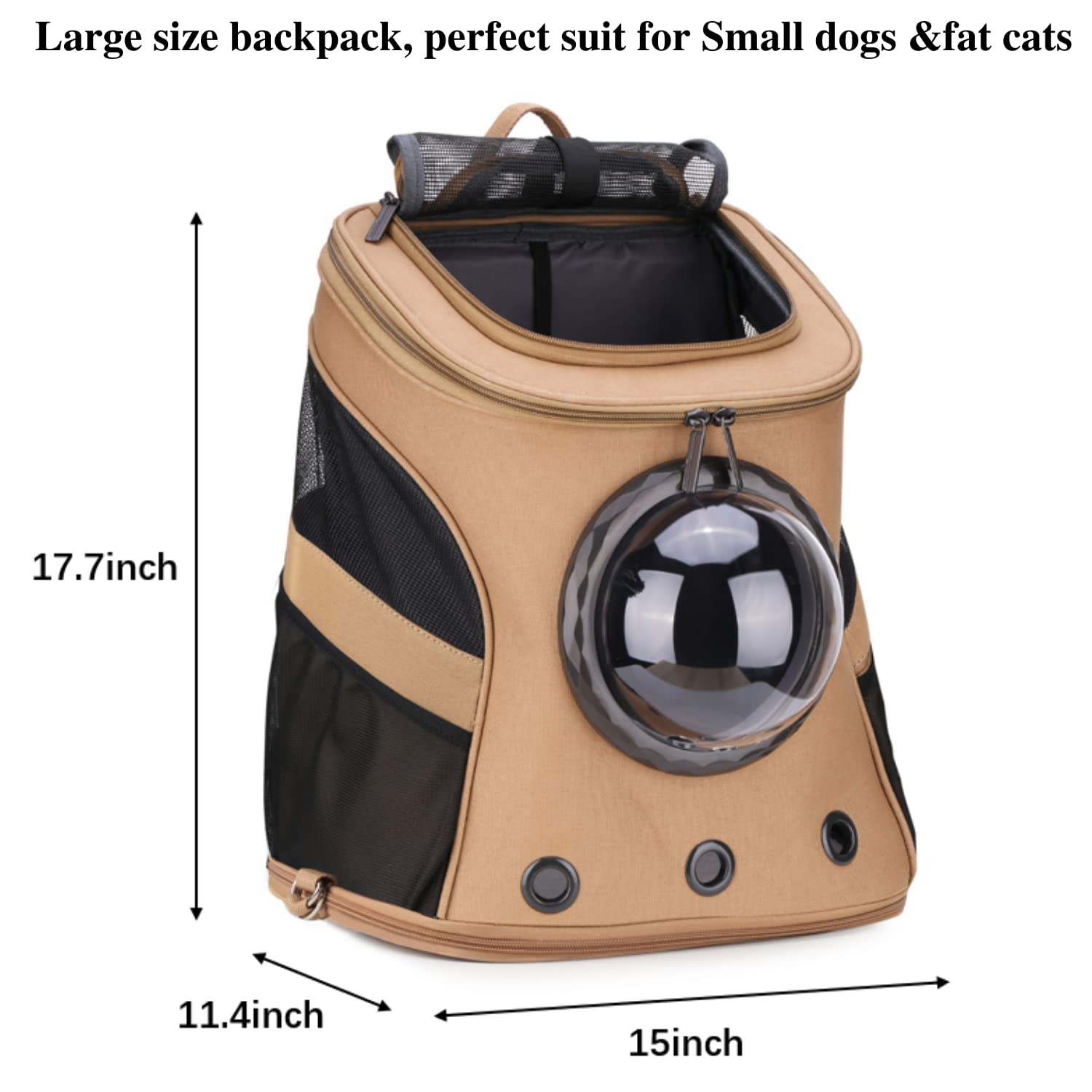 LOLLIMEOW Large Pet Carrier Backpack, Bubble Backpack