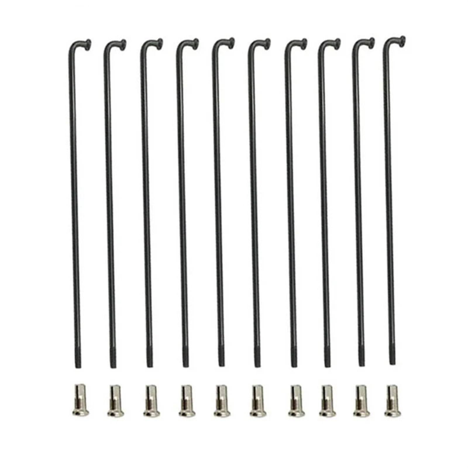 USXUEMIAO 12G 2.6 Mm E-Bike Spokes Black Color J-Bend Electric Bike Motor Wheel Spokes Diameter 2.6 Mm 45# Steel Material E-Bicycle Spokes(163mm)
