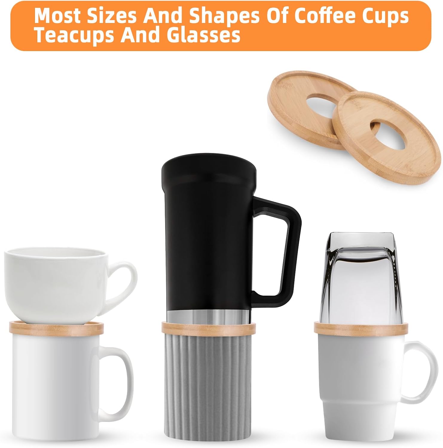 Coffee Cup Holder, 6-Pack Mug Stacker, Stackable Tea and Coffee Cup Gadgets for Cabinet and Pantry Organization, Space Saving