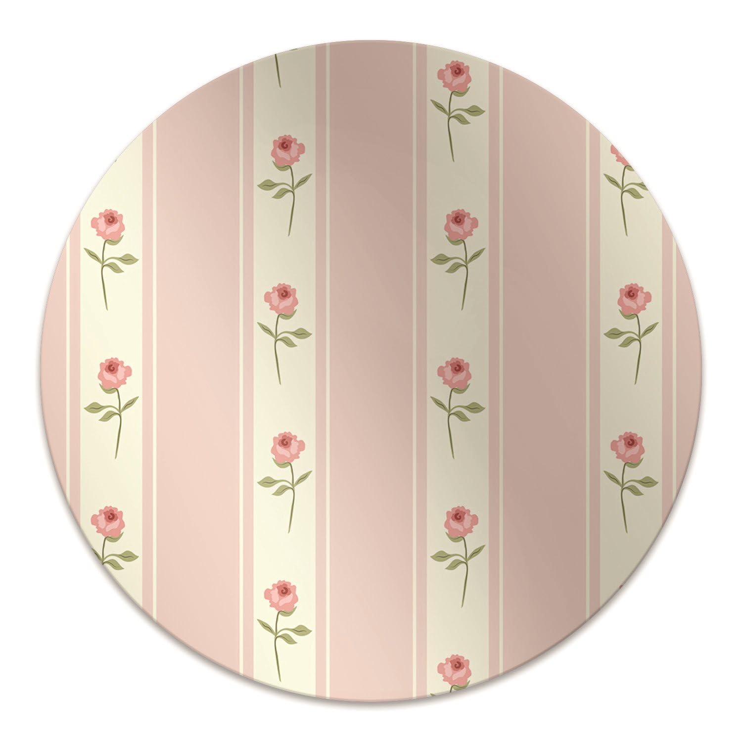 Tapis de protection de sol haut de gamme ø100 cm en PVC résistant motif roses élégantes