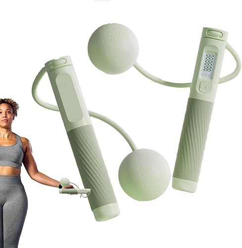 Cuerda de saltar cuerda de saltar de velocidad con peso para fitness con pantalla de contador digital, equipo de salto profesional para ejercicio y