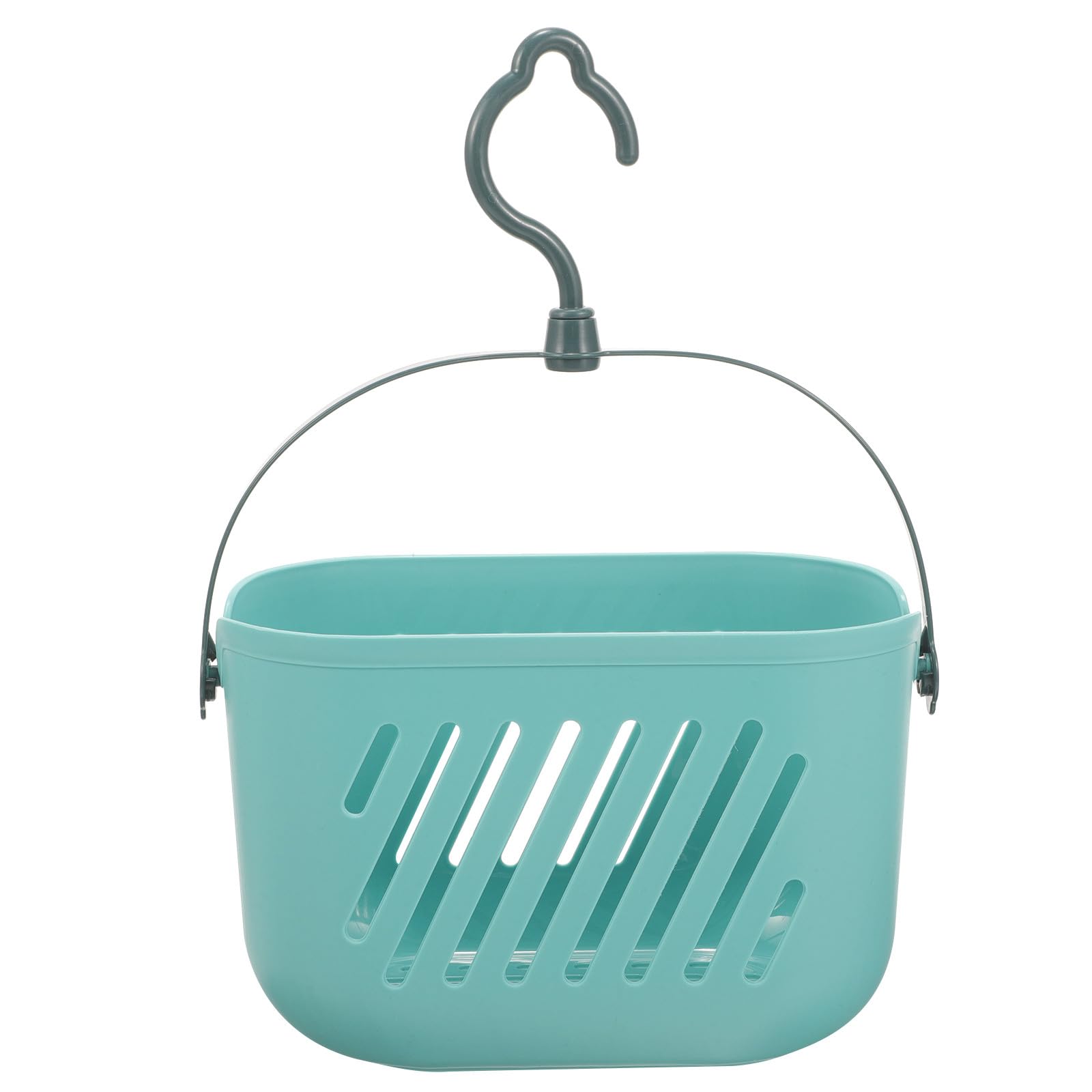 EXQUIMEUBLE Shower Basket Hanging Organizer with Hook Blue Plastic Bathroom Storage Caddy Portable Shower Basket for Bath and