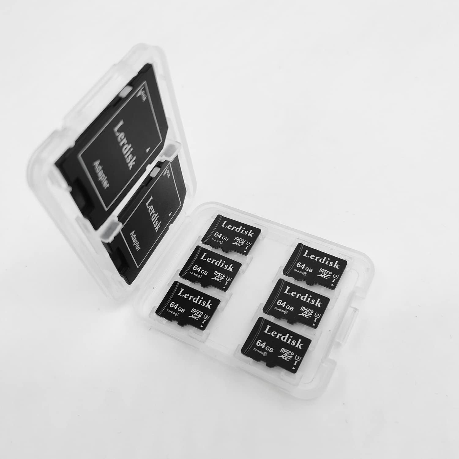 Factory Wholesale Micro SD Card 64GB U3 Pack of 6 in Bulk MicroSDXC UHS-I C10 with SD Adapter Produced by Authorized Licencee(64GBX6)