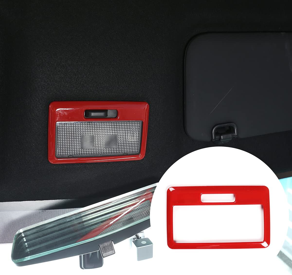 Compatible with Toyot@ 86/Subaru BRZ 2012-2020 Center Console/air Conditioning Vent/Door/roof Reading Light Automotive Interior Decoration Accessories (Roof Reading Light Frame (Sports red))
