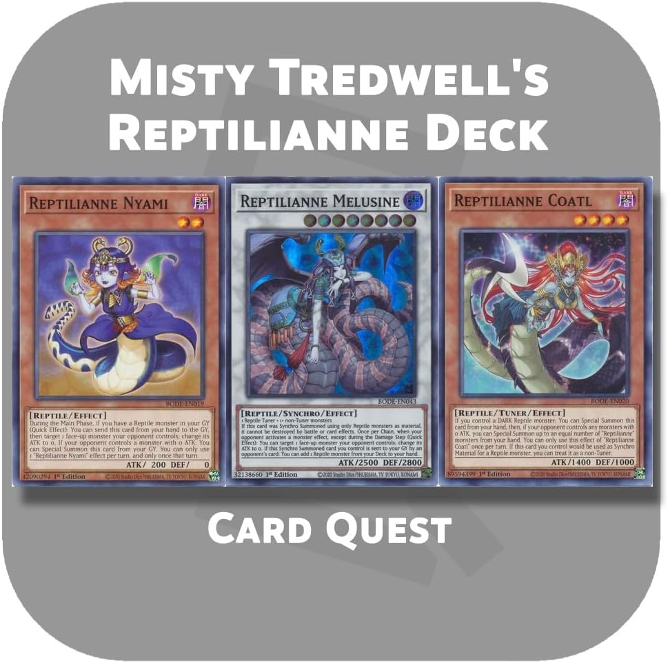 Complete Custom Deck for Yu-Gi-Oh! 5D's - Misty Tredwell's Reptilianne Synchro Deck