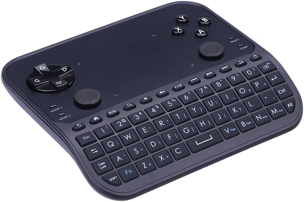 Mini Wireless Keyboard,GAKOV U6 Portable Handheld Rechargeble Smart Remote Control Gamepad Game Controller with Touch Pad for Laptop, Smart TV, Projector