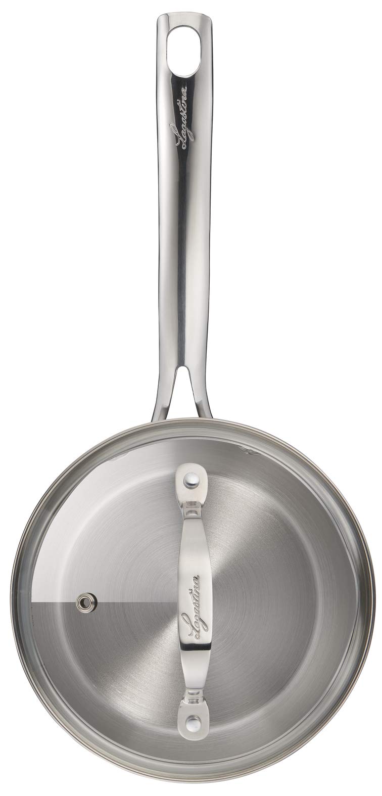 Lagostina Evelia Set di Pentole Induzione, Gas e Forno in Acciaio Inox 18/10, 13 Pezzi, Batteria con 4 Casseruole, Pentola, Padella Antiaderente, Mestolo, Schiumarola, Cucchiaio Spaghetti, 4 Coperchi