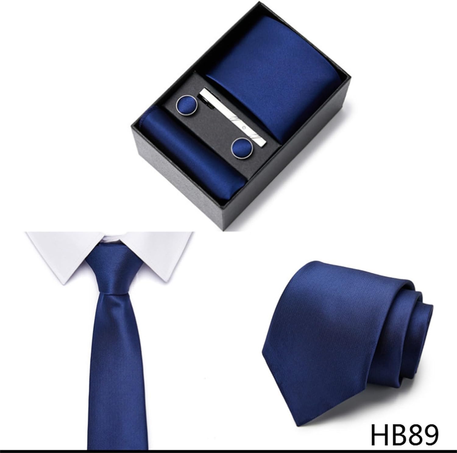 Men's Ties Tie Mens Men's Set Formal Business Wedding Towel Cufflinks for Party Neckties(2)