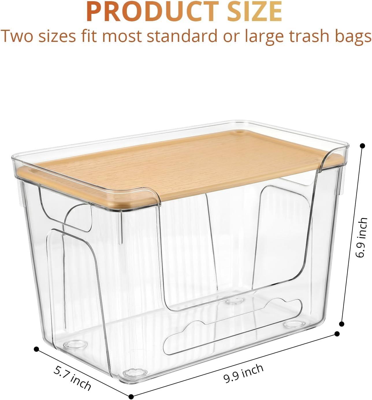 CANTAMI Plastic Trash Bag Dispenser with Lids, Stackable, 2Pack, 2XL