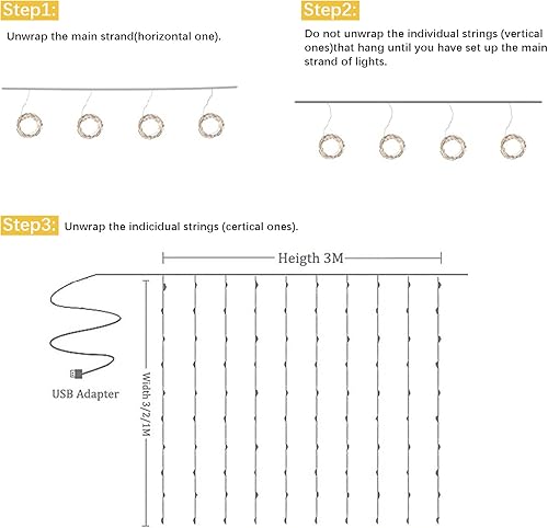 Miniatura 8 de Cortinas de fondo traslúcidas negras con tira de luces para fiesta de cumpleaños, 10 x 8 pies, cortina de telón de fondo de tul negro para baby
