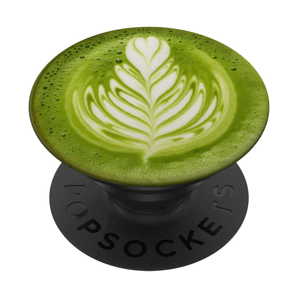 Matcha Tea Latte Art Caffeine Lovers Coffee PopSockets Adhesive PopGrip