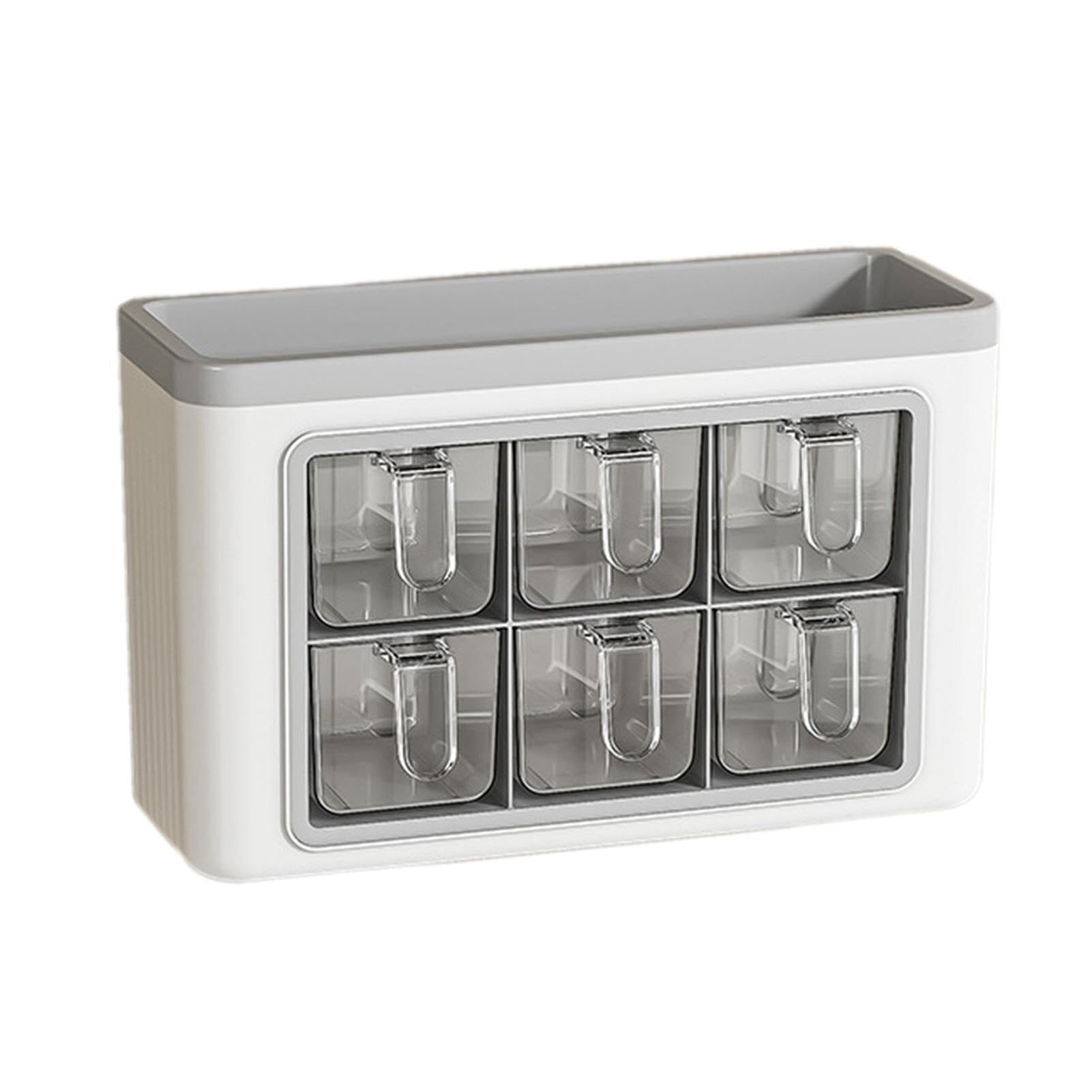Porta Spezie Da Cucina - Porta Spezie Da Parete, Scatola Adesiva For Spezie | Contenitore Trasparente For Sale E Zucchero, Contenitore Ajinomoto, Porta Spezie Portatile Con