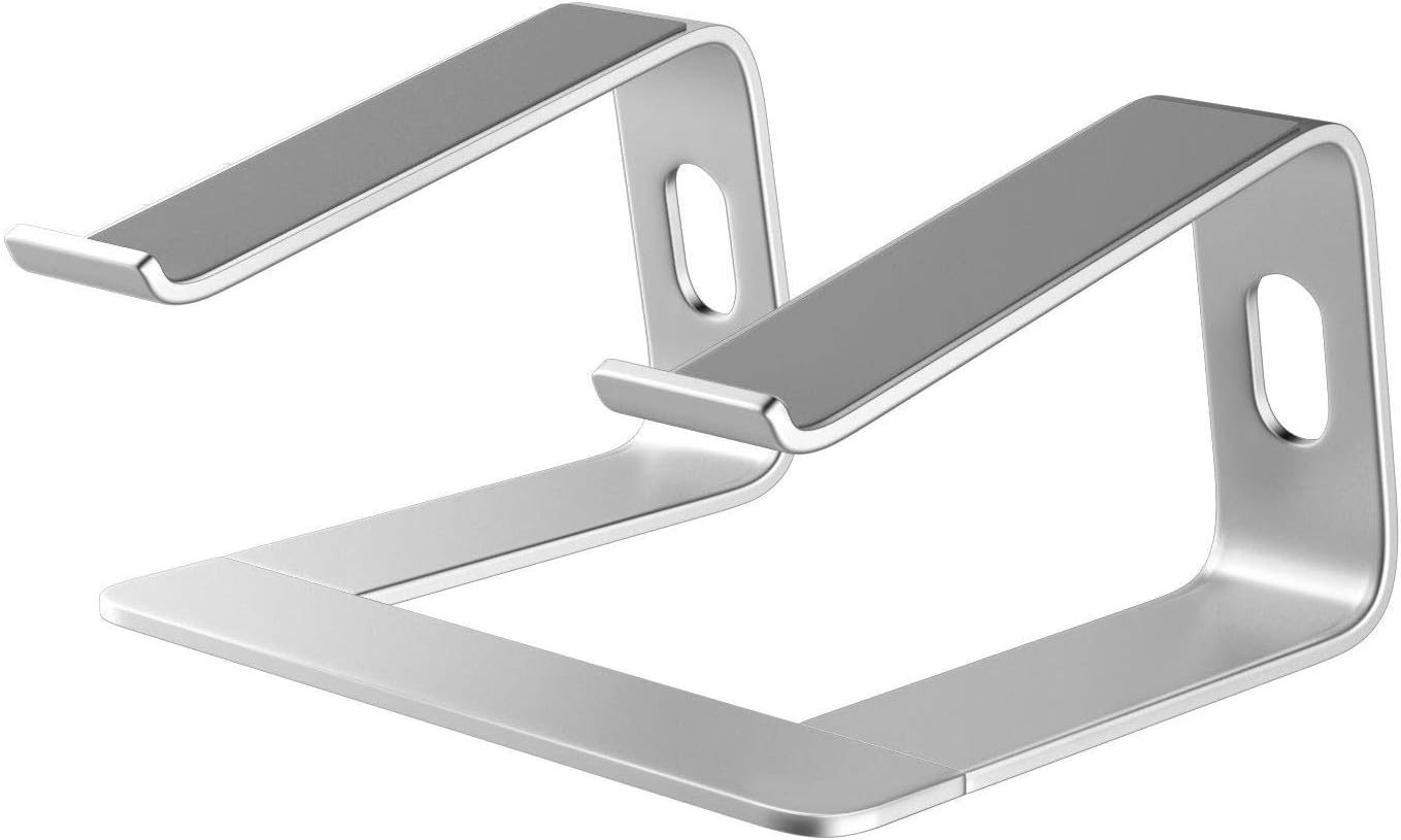 Desire2 Supreme Pro Laptop Stand - Gaming Laptop Stand Riser, Aluminum Metal Laptop Holder for Desk, Anti Scratch Silicone Grips - Premium Home Office Accessory, Compatible with Macbook up to 17 inch