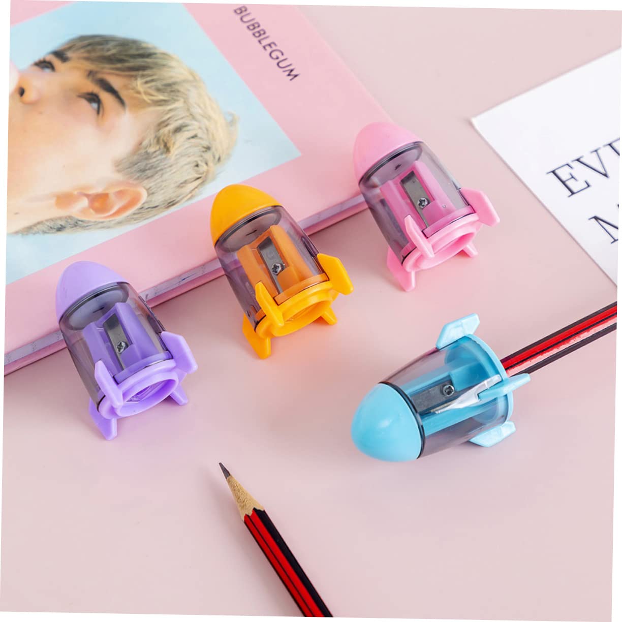LALAFINA 3 Sätze Teiliges Anspitzer Im Raketen Design Anspitzer Für Ergonomisch Und Leicht Zu Bedienen Für Schule Und Zuhause 12 Stücke * 3