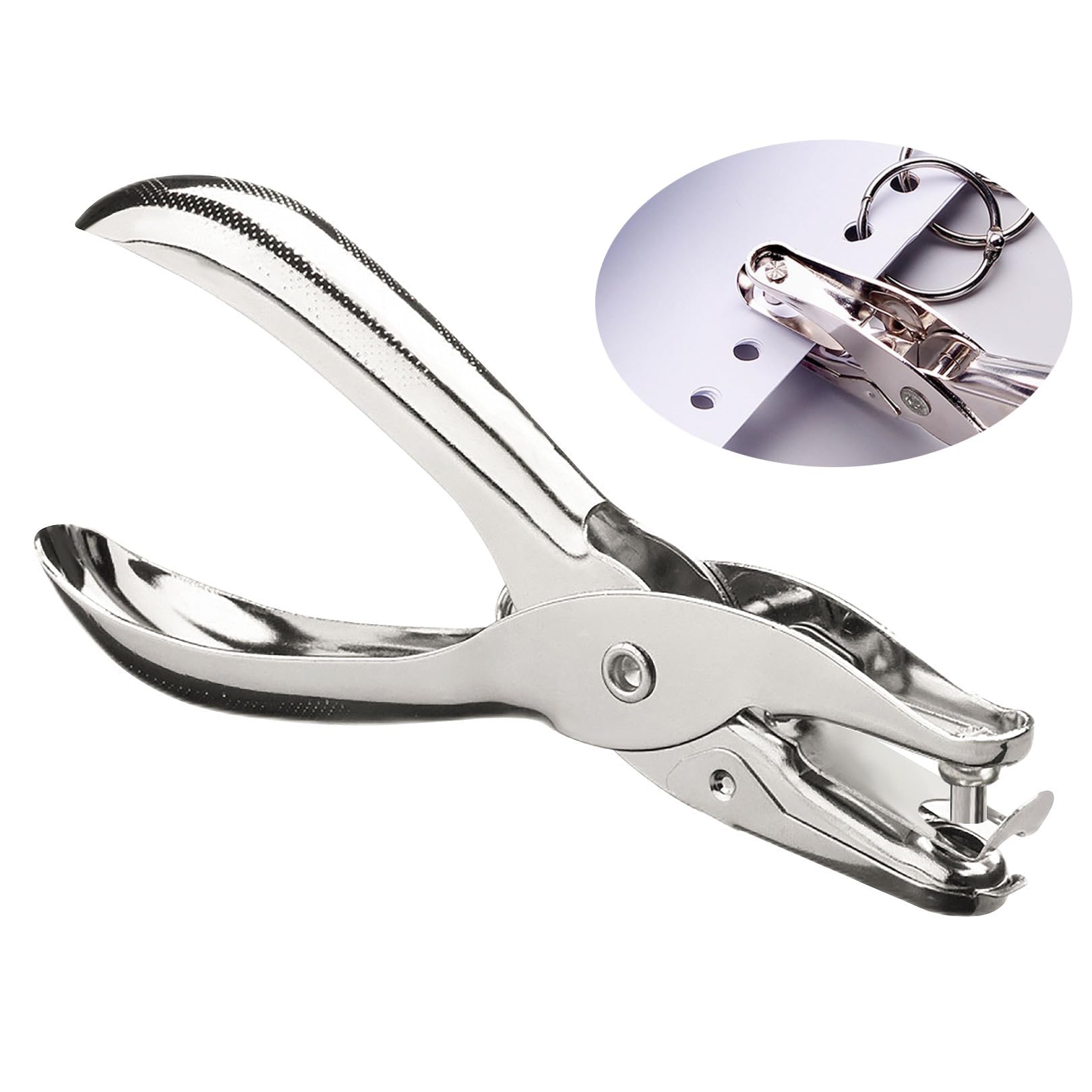 3 mm Mini Hole Punch - Ergonomic Single Hole Punch for Paper & Metal, Ideal for Crafts, Scrapbooking & Card Making