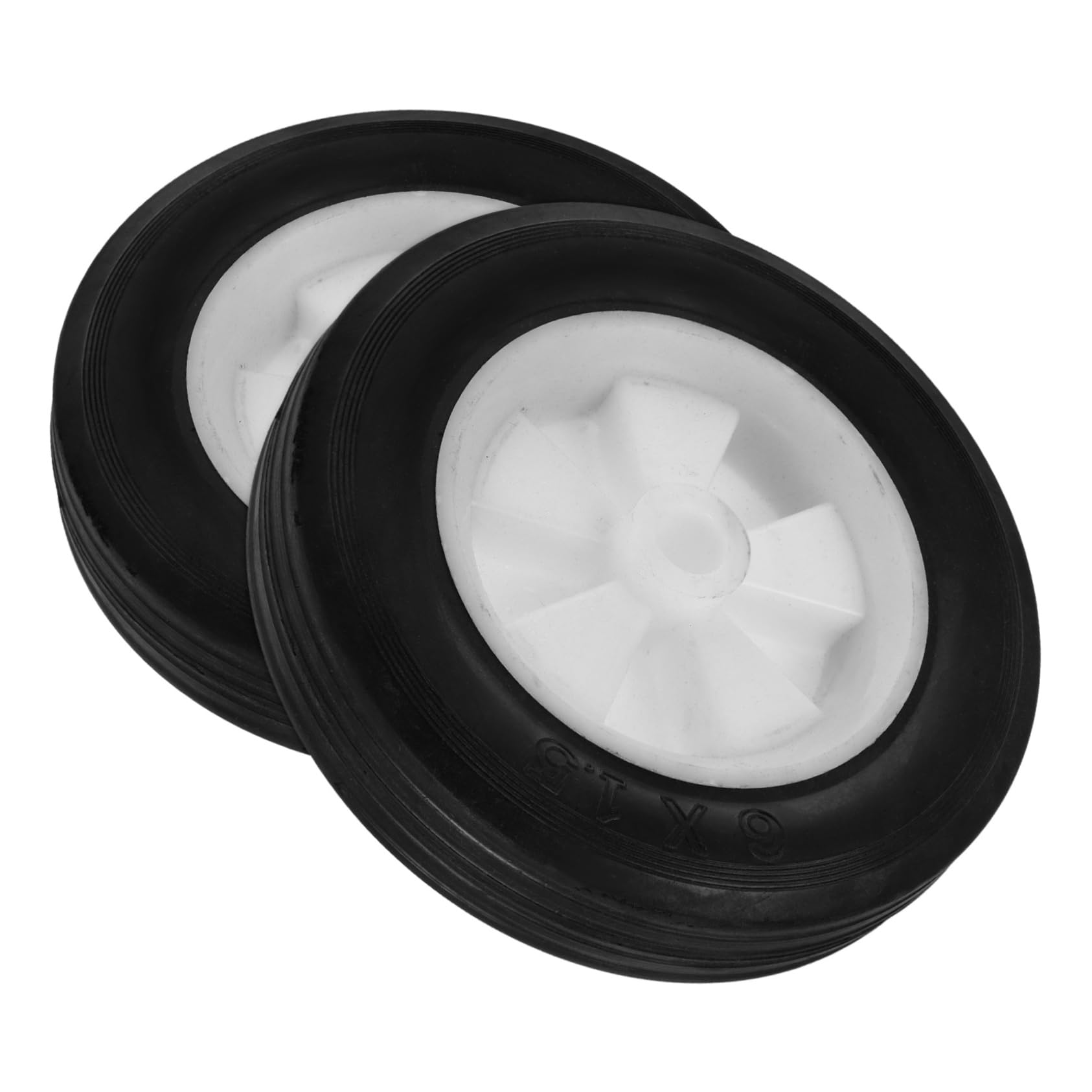 2 Stück Universelle Gummi Wheels für Rasenmäher Geräuschlose Solide Räder aus Pp Kontrollfunktion für Mähradaufsatz und Mähwerksräder Ersatzräder für Gartenrasenmäher