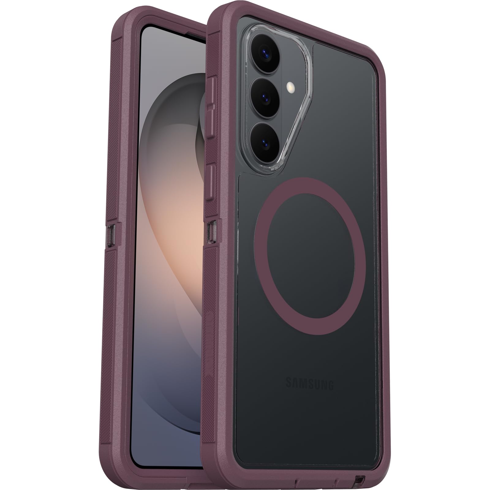 OtterBox Defender Series Pro XT Case with Magnets for Samsung Galaxy S26+, Shockproof, Drop proof, Ultra-Rugged, Protective Case, 7x Tested to Military Standard, Clear/Purple