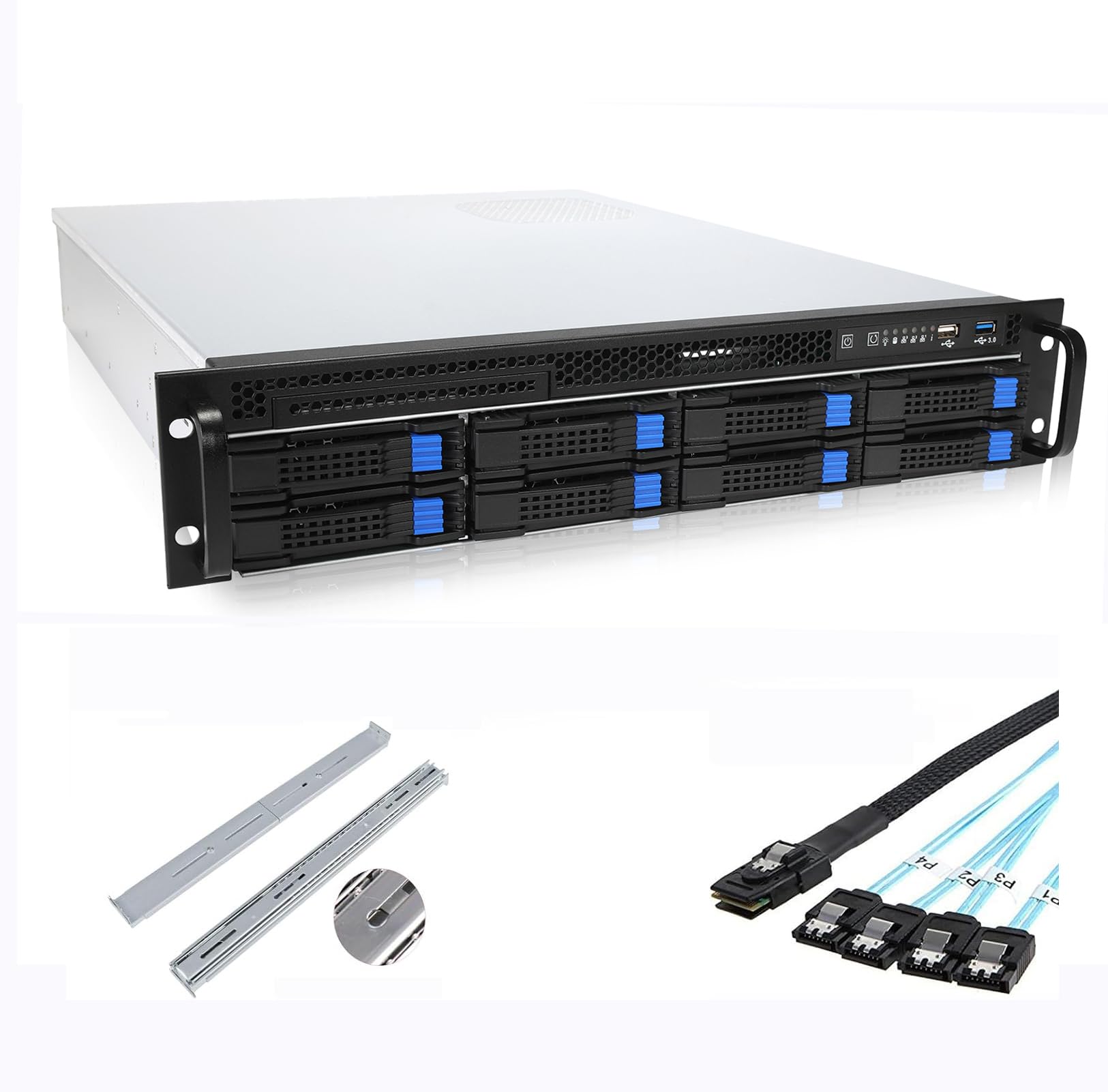 Amazon.com: RackChoice 2U Server case 6Gbps hot swap 8 x3.5 Bays M