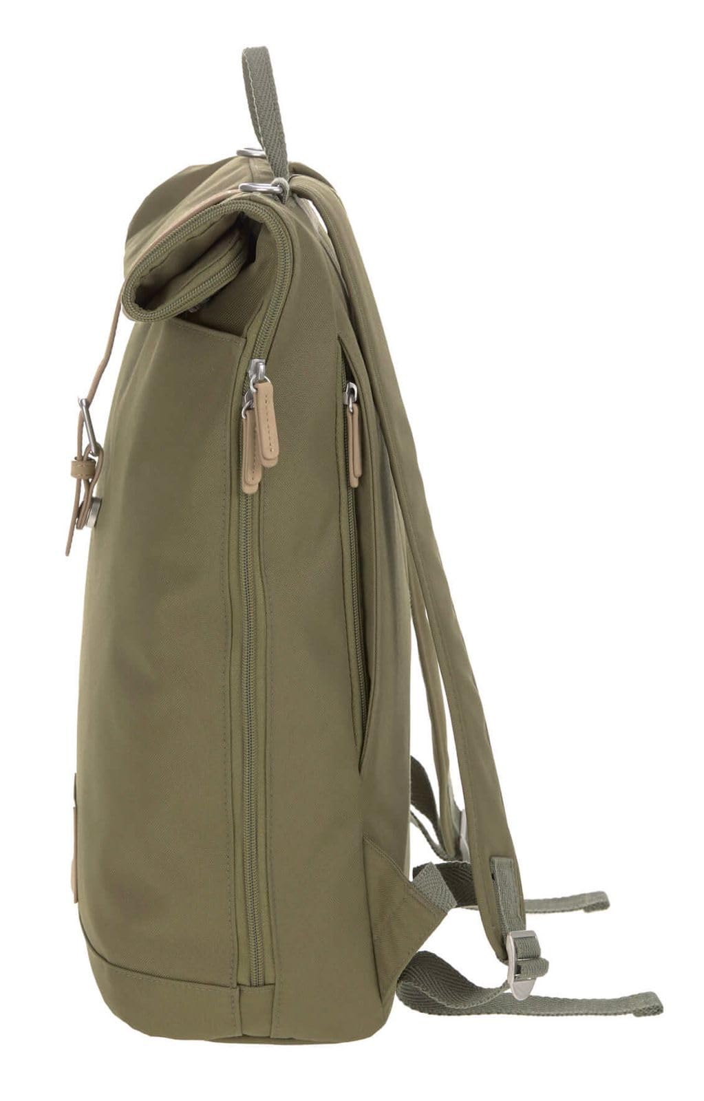 LÄSSIG Wickeltasche, Wickelunterlage, Kinderwagenbefestigung, Flaschenhalter nachhaltig produziert/GRE Rolltop Backpack