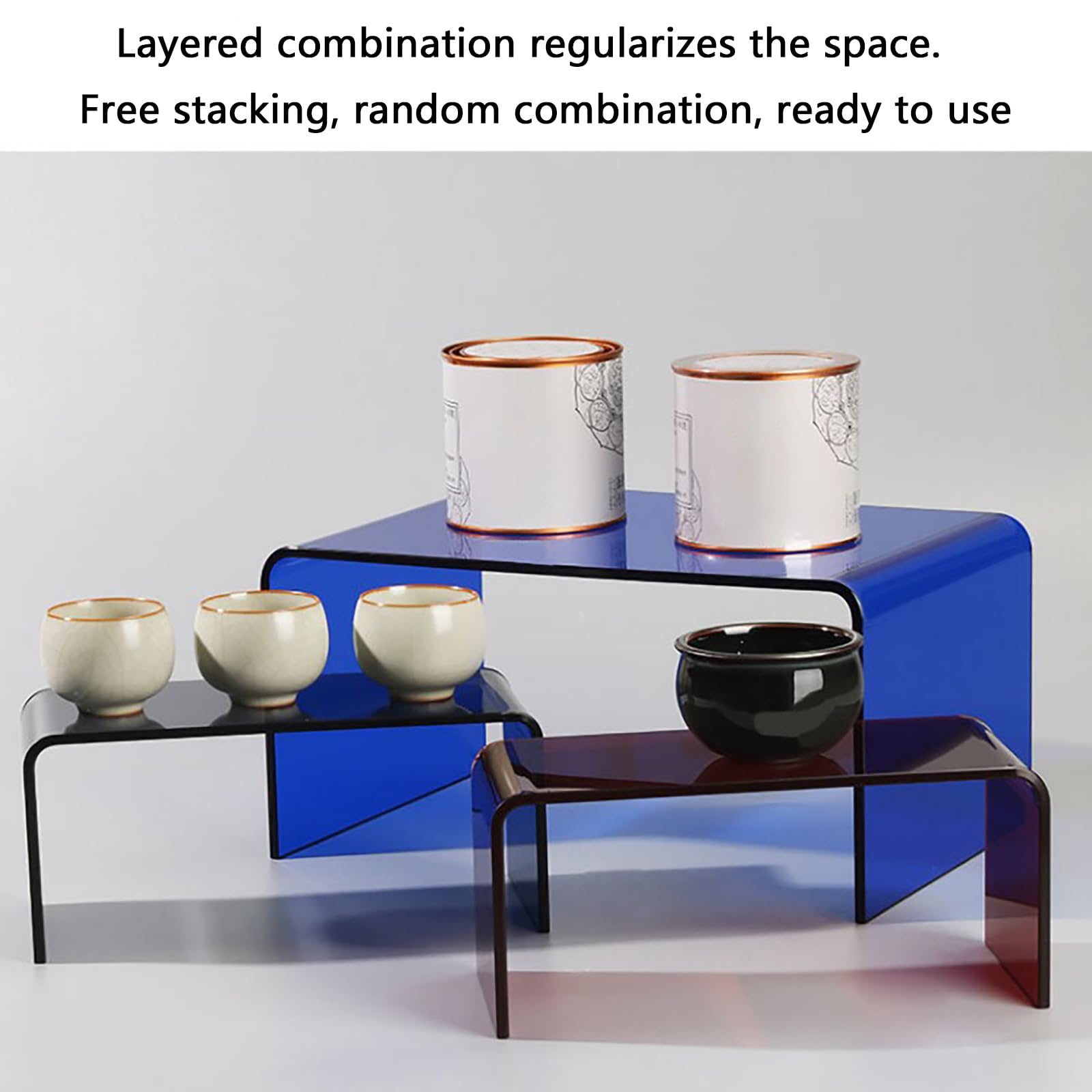 Acryl Risers Display Stand, Acryl-Display-Riser, 5 mm dick, rote Acryl-Riser, hochpräzise geschnittener Cupcake-Dessert-Ständer, Produkt-Display-Regal, 22 x 10 x 10 cm, 30 x 15 x 15 cm ( Size : 35 x 2