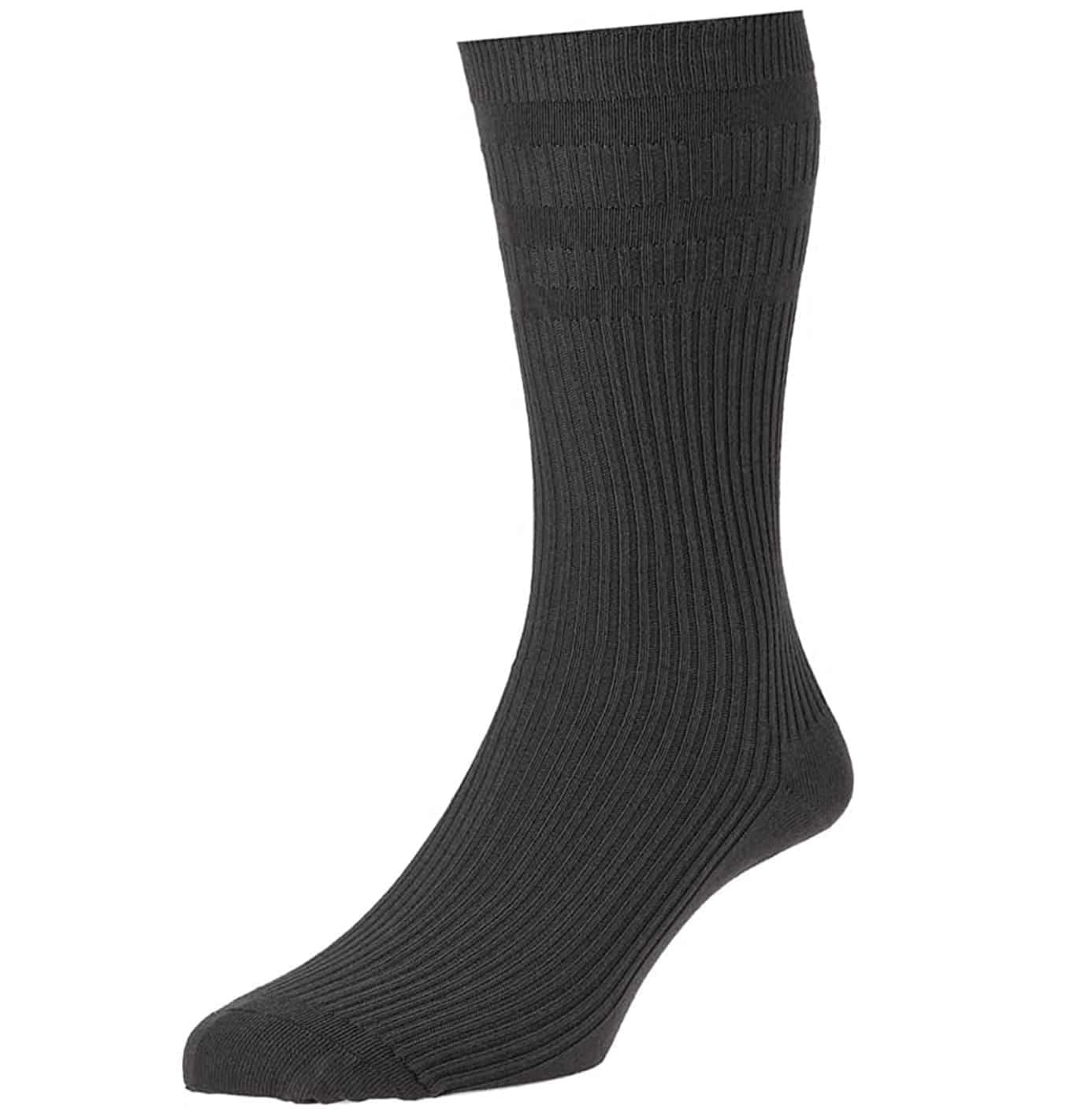 HJ Hall Softop Mens Cotton Socks HJ91 Charcoal 6-11
