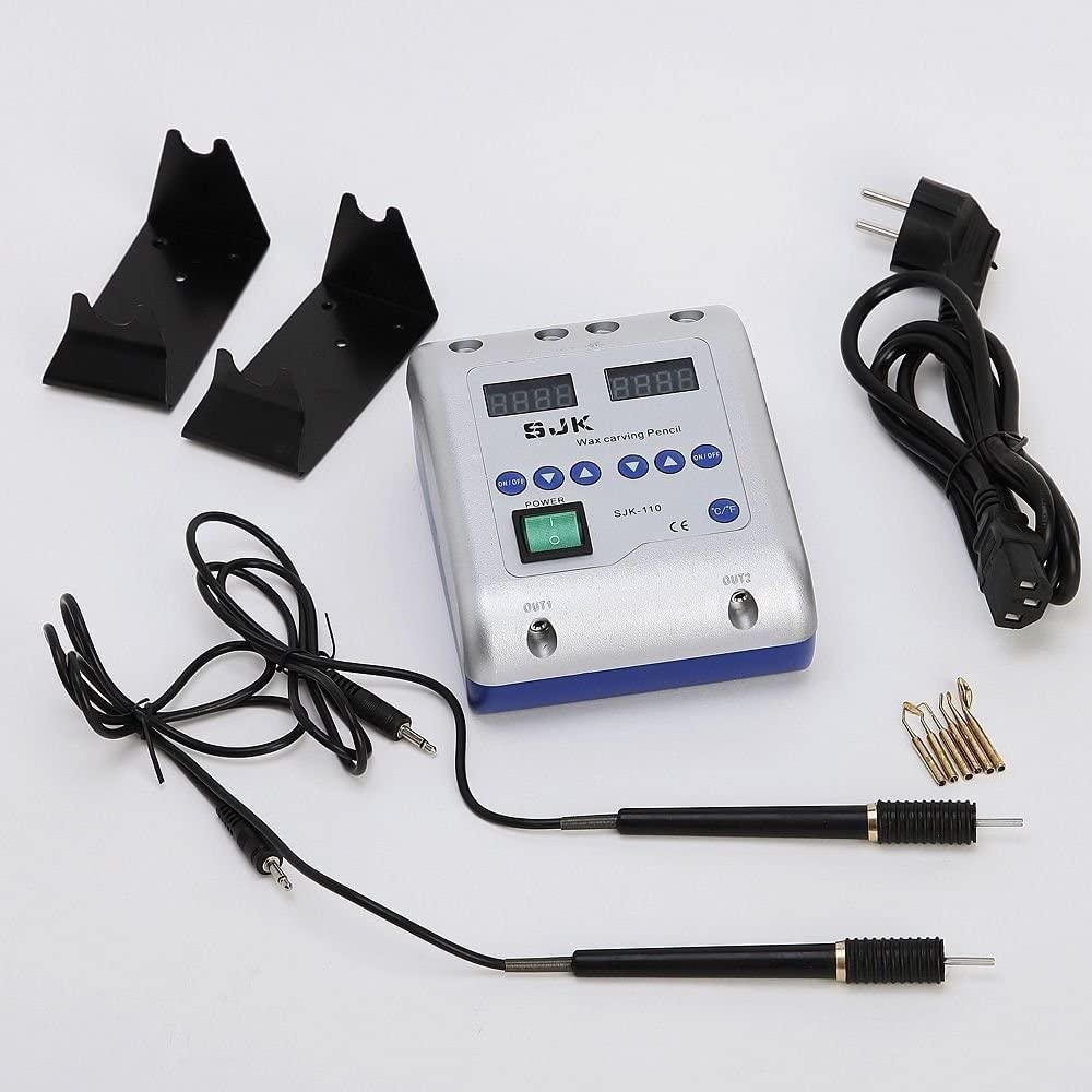 EustomA Elettrico Waxer Carving Doppia Penna Matita Macchina Cera Pot Suggerimenti Lab Equipment JT-21